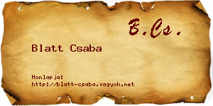 Blatt Csaba névjegykártya